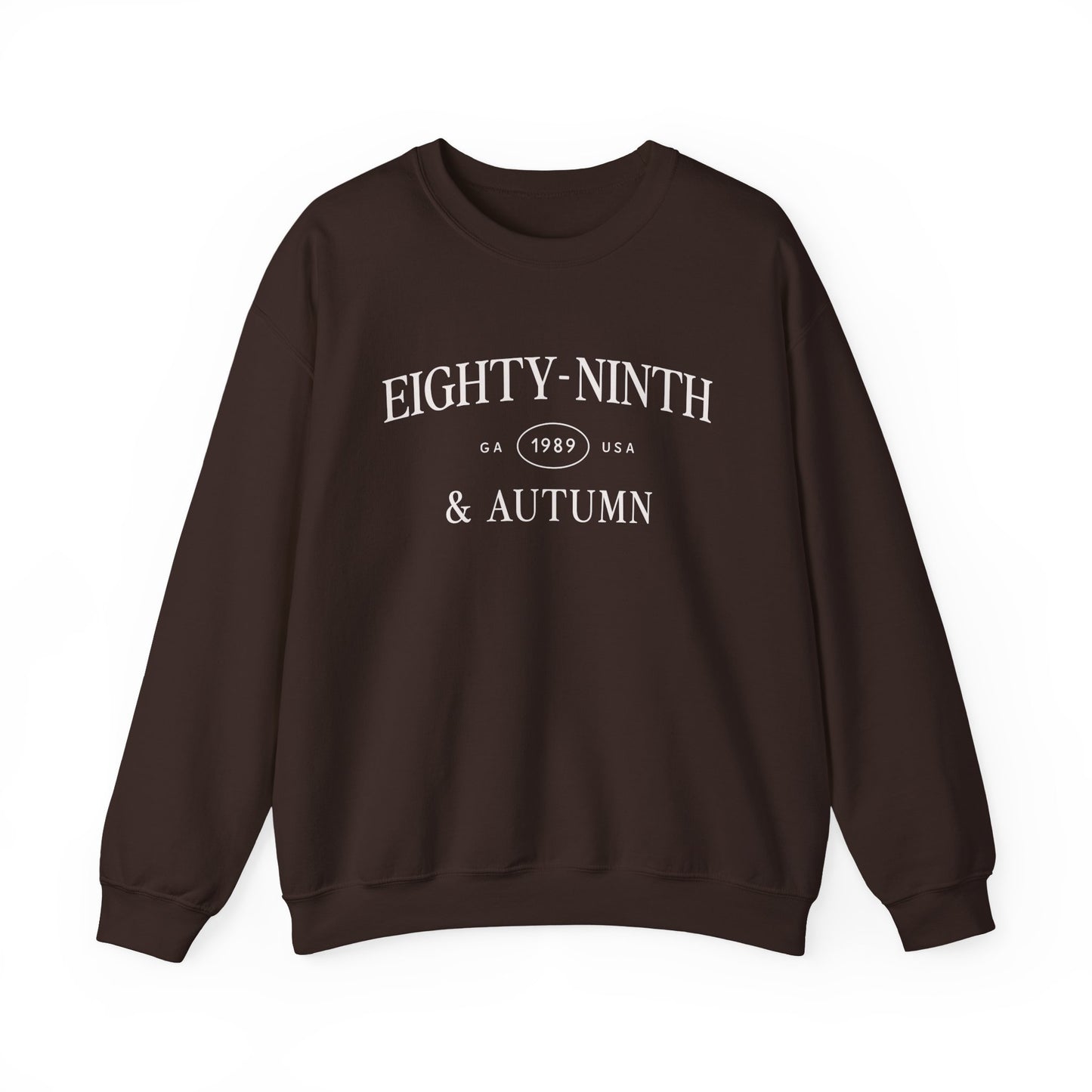 Crewneck Sweatshirt — Minimal White Embossed Logo Casual Pullover