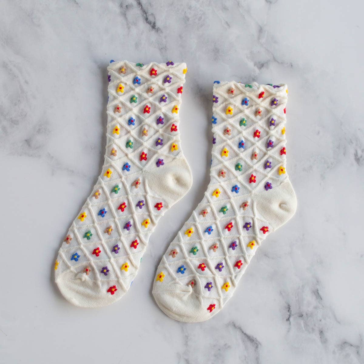 Colorful Mini Flower Casual Socks